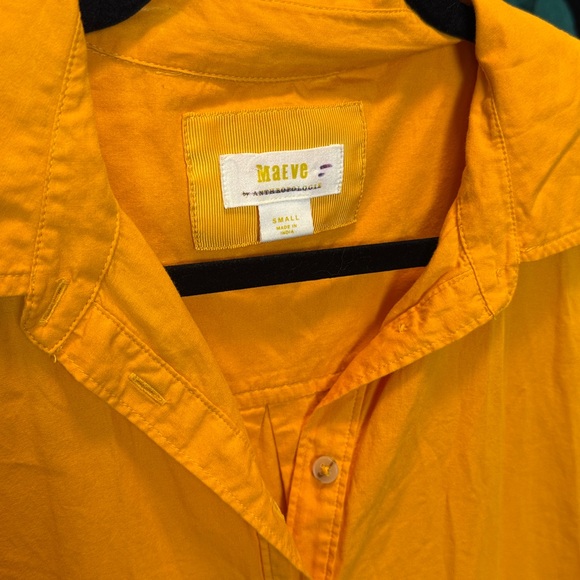 Maeve Anthropologie Oversized Bubble Hem Dress Golden Marigold Size S - Picture 5 of 5